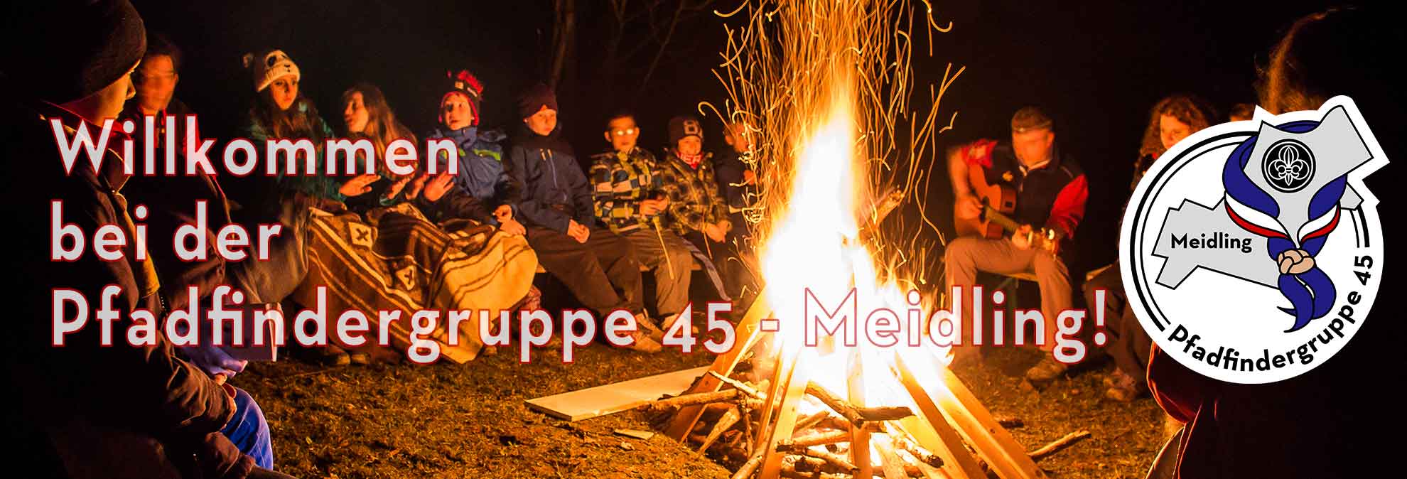 Lagerfeuer Gruppenfoto